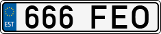 License plate of Estonia, Regular car plates
