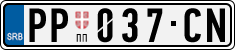 License plate of Serbia, Cars