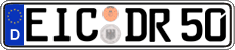 German license plate, Regular plates