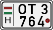 license plates of Hungary, Oldtimers (1990)