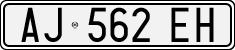 License plate of Italy, Cars (1994 year series)