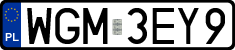 License plates of Poland, Regular car plates