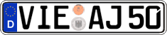 German license plate, Regular plates