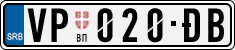 License plate of Serbia, Cars