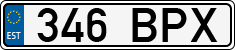 License plate of Estonia, Regular car plates