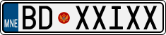 License plate of Montenegro, Vanity Plates