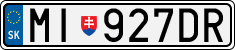 License plate of Slovakia, Cars