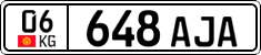 License plate of Kyrgyzstan, Private owners (2016)