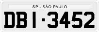 License plate of Brazil, Private owners (1990)
