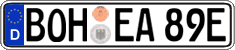 German license plate, Electric vehicles