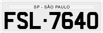 License plate of Brazil, Private owners (1990)
