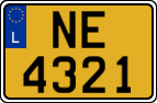 License plate of Luxembourg, 2003 year system