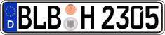 German license plate, Regular plates