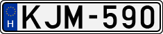 license plates of Hungary, Cars (1990)