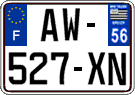French license plate, SIV (ordinary)