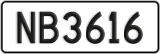 License plate of New Zealand, AB1(234)