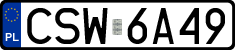 License plates of Poland, Regular car plates