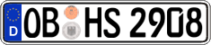 German license plate, Regular plates