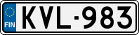 License plate of Finland, Cars
