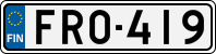 License plate of Finland, Cars