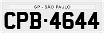 License plate of Brazil, Private owners (1990)
