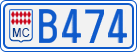 License plate of Monaco, Cars