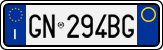 License plate of Italy, Cars (1994 year series)