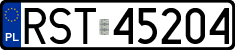 License plates of Poland, Regular car plates