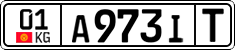 License plate of Kyrgyzstan, Transit plates