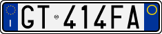 License plate of Italy, Cars (1994 year series)