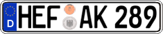 German license plate, Regular plates