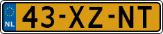 License plate of the Netherlands, Cars