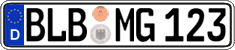 German license plate, Regular plates