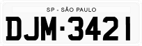 License plate of Brazil, Authorities (1990)