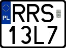 License plates of Poland, Special vehicles and motorcycles