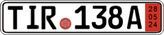 German license plate, Export transit plates