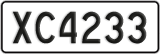 License plate of New Zealand, AB1(234)