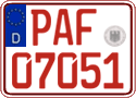 German license plate, Red license plates