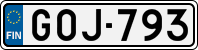 License plate of Finland, Cars