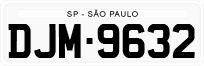 License plate of Brazil, Hakimiyyət orqanları (1990)