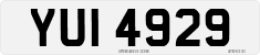 License plate of the United Kingdom, Northern Ireland (1966)