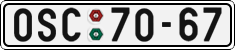 License plate of the Czech Republic, Cars (1960)