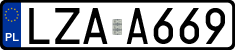 License plates of Poland, Regular car plates