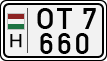 license plates of Hungary, Oldtimers (1990)