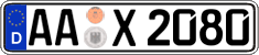 German license plate, Regular plates