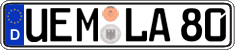 German license plate, Regular plates