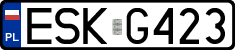 License plates of Poland, Regular car plates
