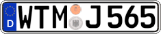 German license plate, Regular plates