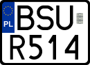 License plates of Poland, Regular car plates