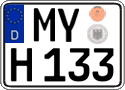 German license plate, Regular plates
